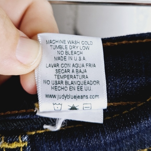 JUDY BLUE | high waist flare leg bell bottom exposed button fly stretch jeans - Picture 8 of 8